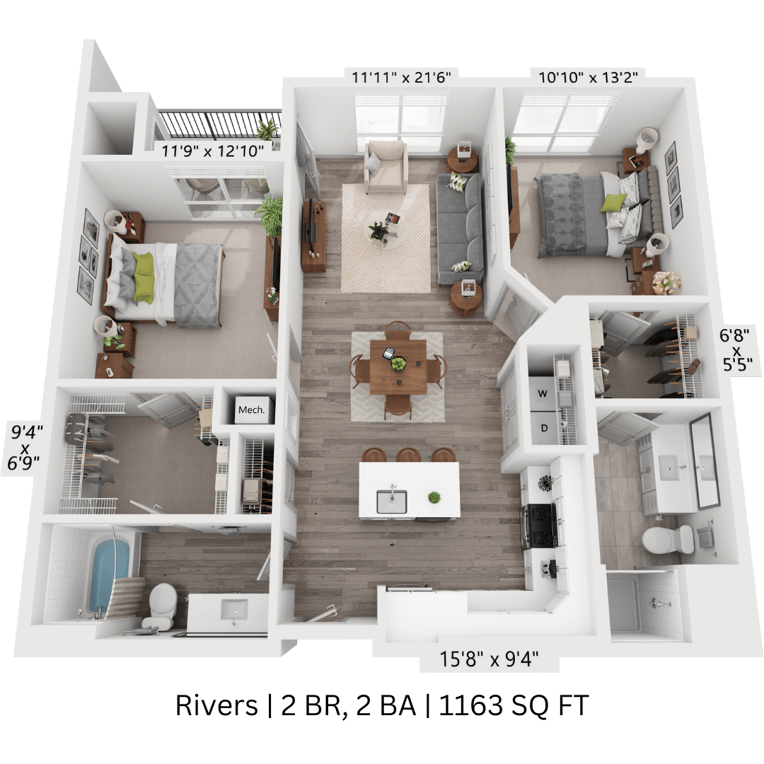 2 bedroom - rivers